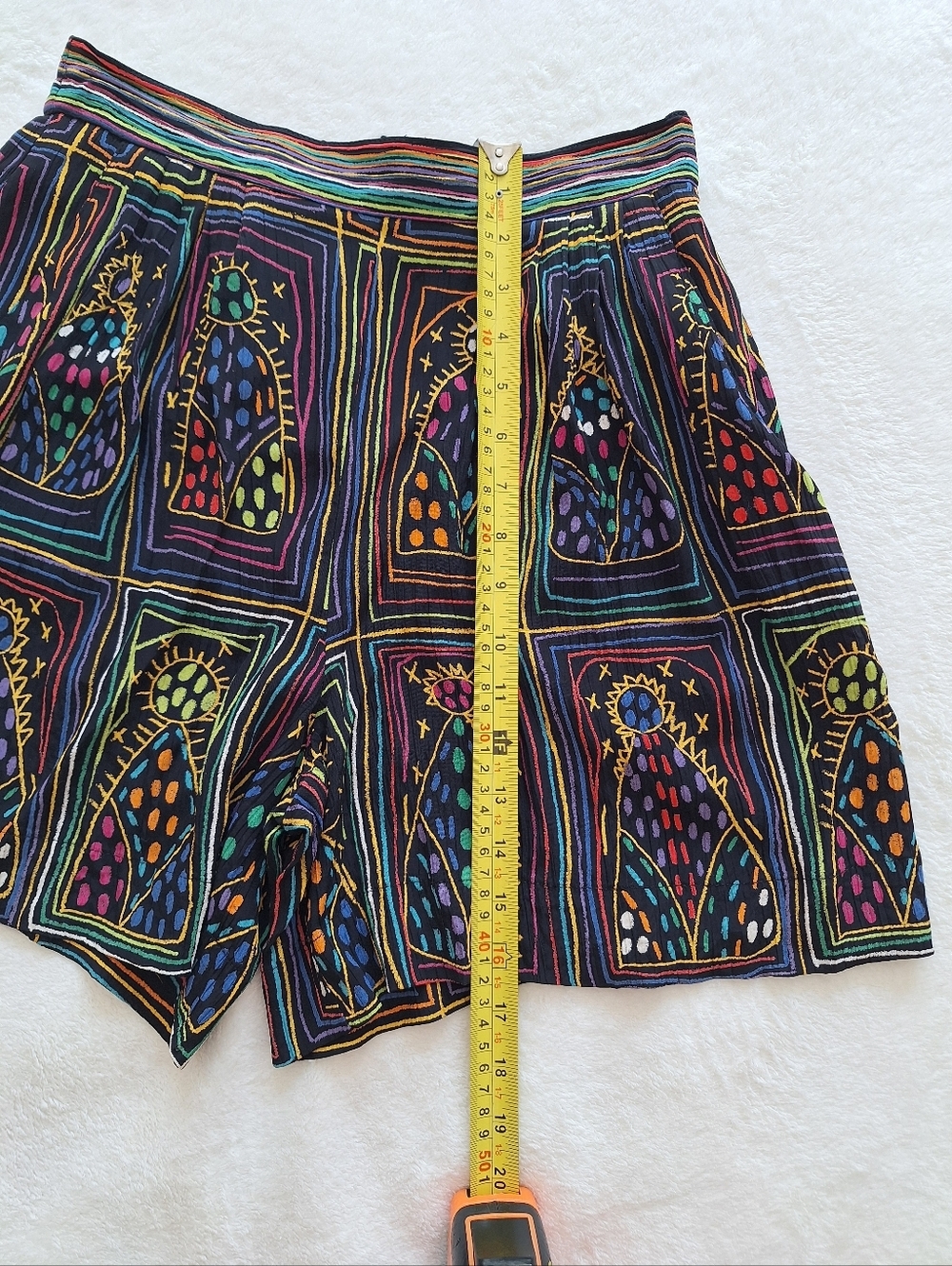 VTG Platinum Dorothy Schoelen Shorts βοΈ Art to Wear Rayon Sz 4 Made in USA - Picture 7 of 9
